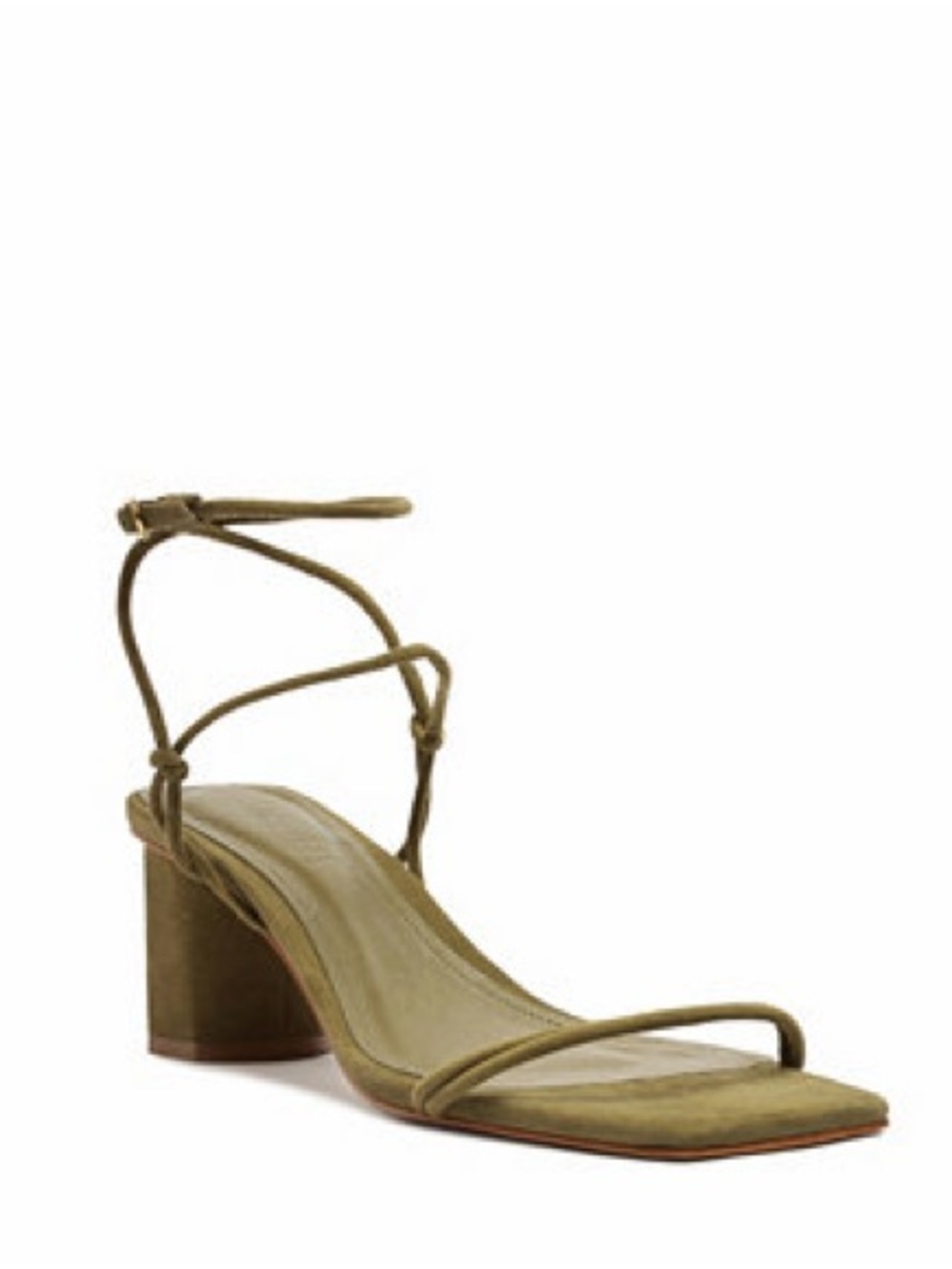 Schutz Suede Green Strappy Heel Sandal - Picture 5 of 15